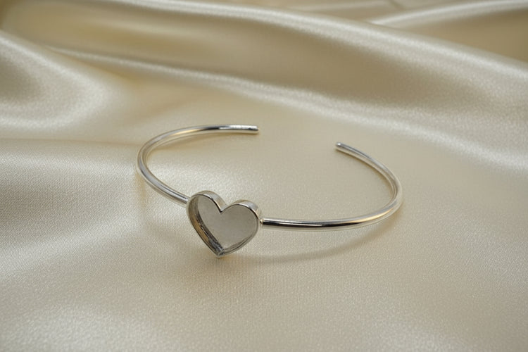 Memorial Heart Cuff Bangle & inclusion kit