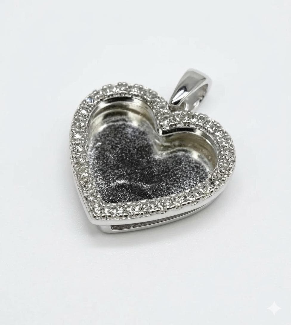 Personalized Heart Cremation Necklace for Ashes Purple Resin Memorial Jewelry • Custom Pet Loss or Bereavement Gift for Her with 18 in chain