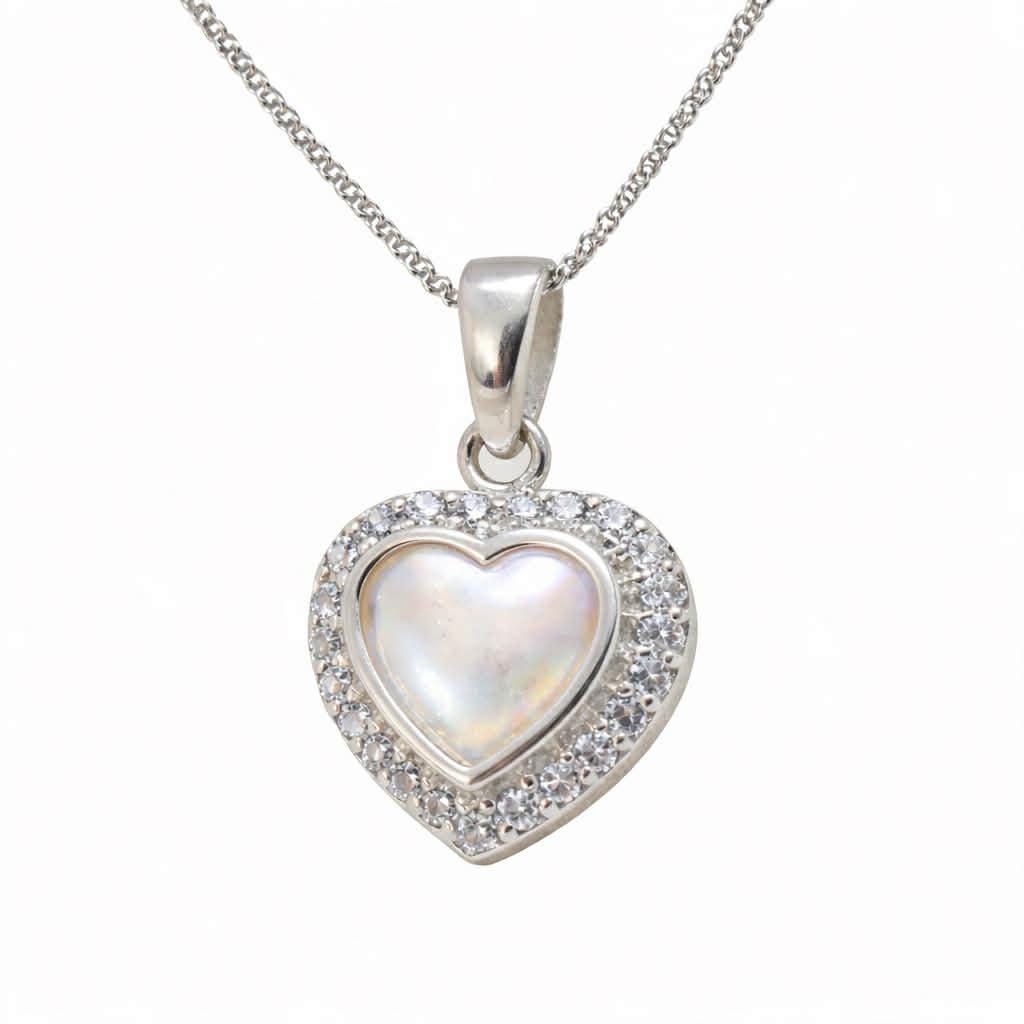 Custom Heart Memorial Necklace, Sterling Silver 925 Keepsake Jewelry (Ashes, Hair, Fur)