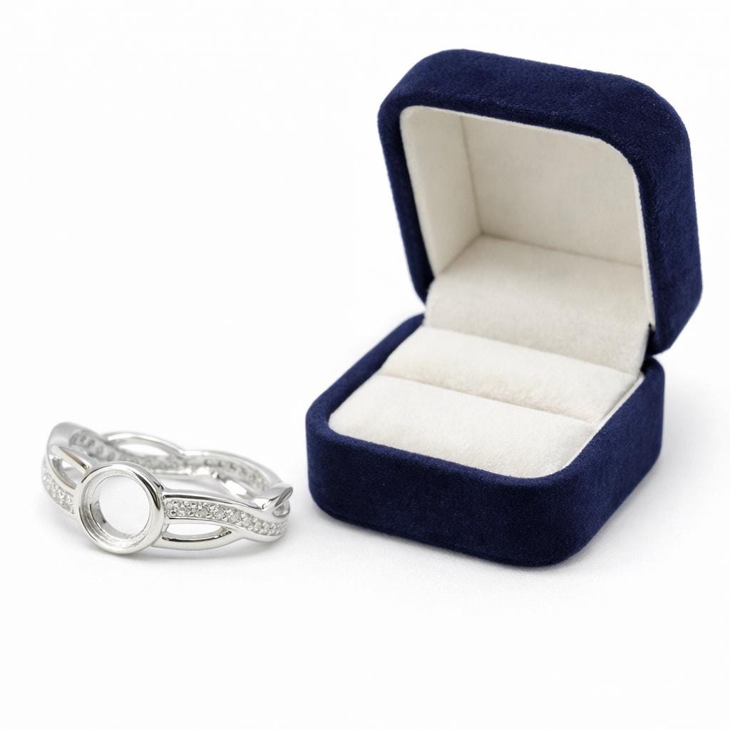 Memorial Ashes Ring – Cremation Keepsake Jewellery – Remembrance Ring for Loved Ones