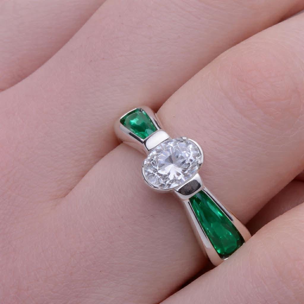 Sterling silver ashes ring with cz for cremation loved one’s memories pet loss