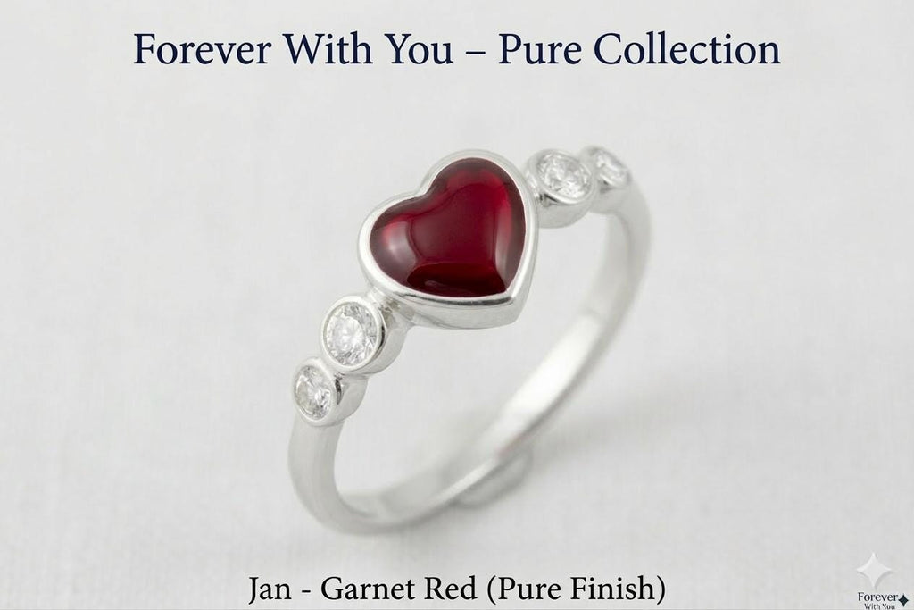 Sterling Silver Heart Ashes Ring: Memorial Keepsake, Pet Loss, UK Studio Crafted & inclusion kit