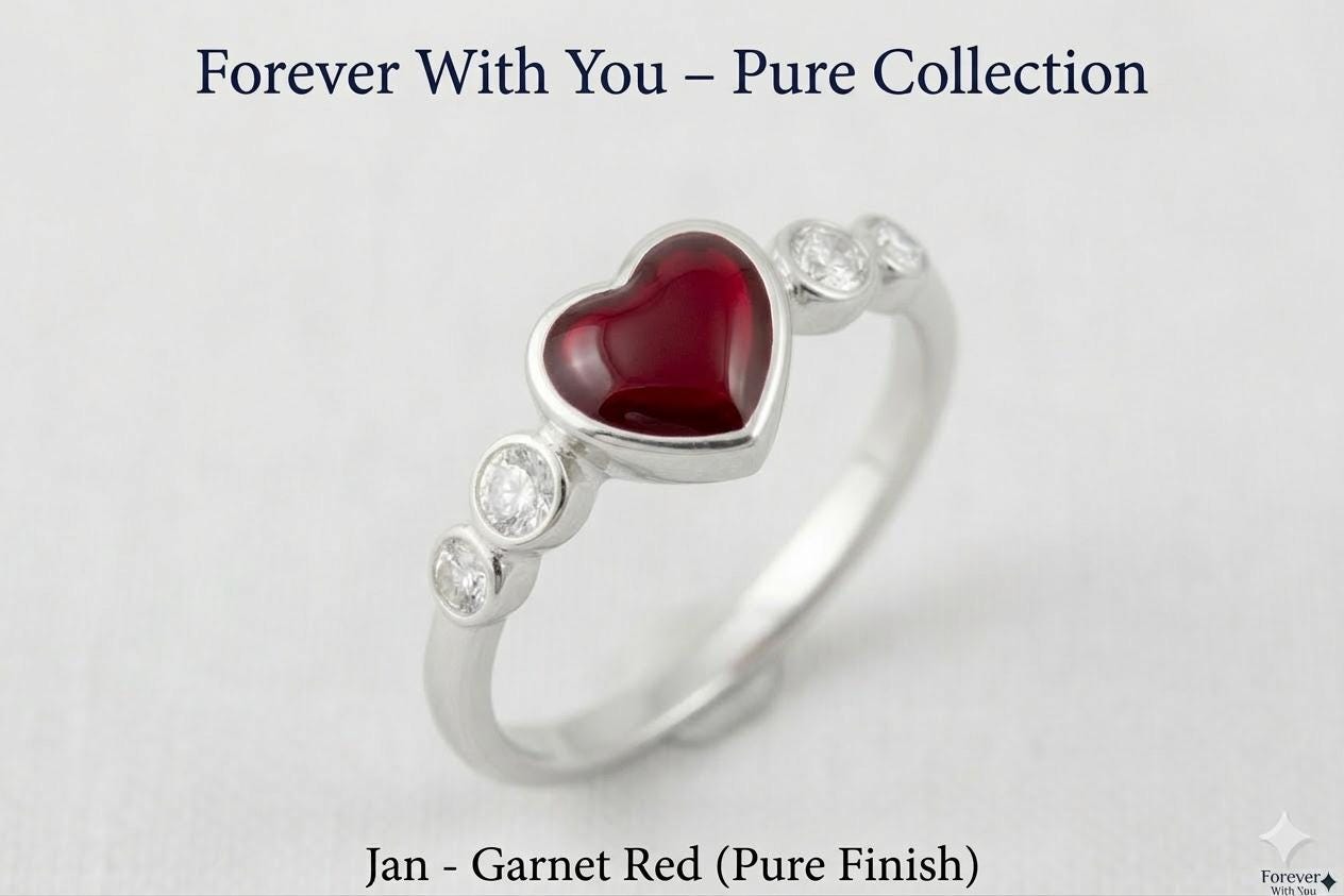 Sterling Silver Heart Ashes Ring: Memorial Keepsake, Pet Loss, UK Studio Crafted & inclusion kit