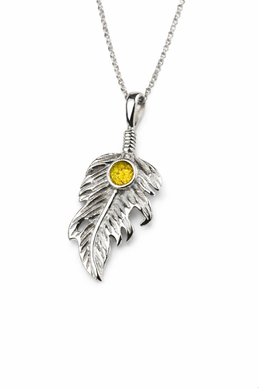 Sterling Silver Feather Necklace for Ashes • Custom Memorial Pendant & Inclusion Kit • Sympathy Gift for Loss of Loved One