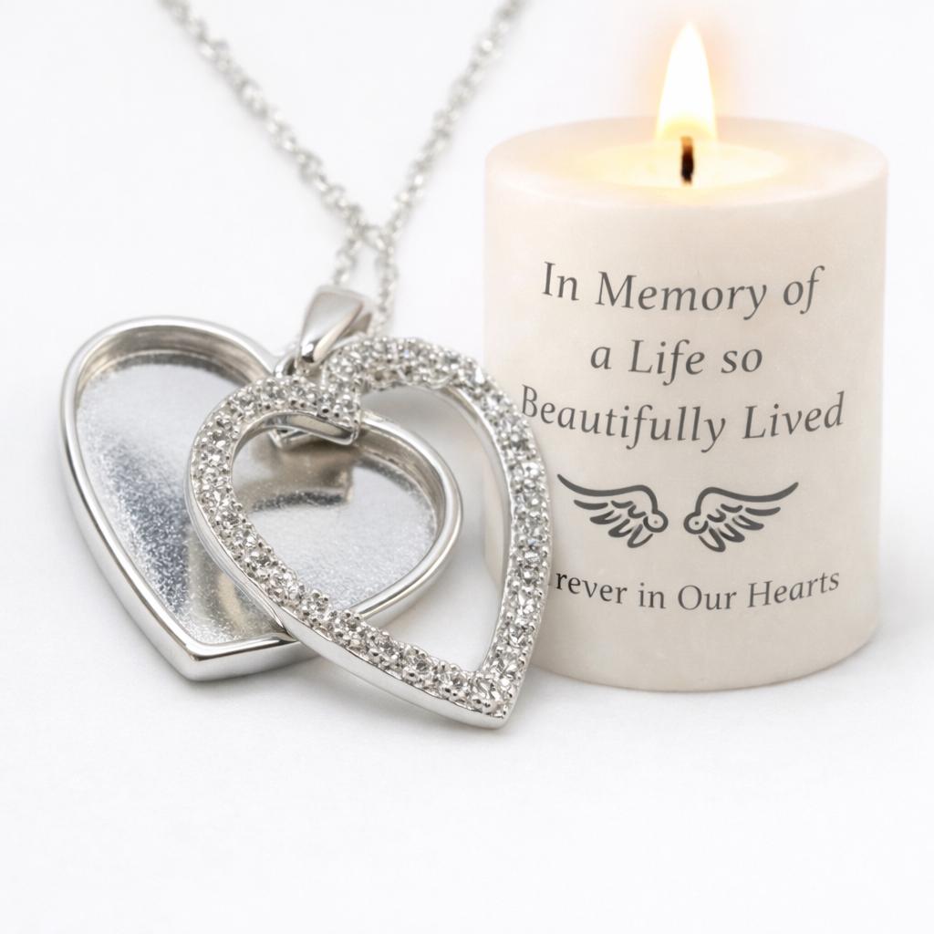 Personalized Heart Cremation Necklace for Ashes Purple Resin Memorial Jewelry • Custom Pet Loss or Bereavement Gift for Her with 18 in chain