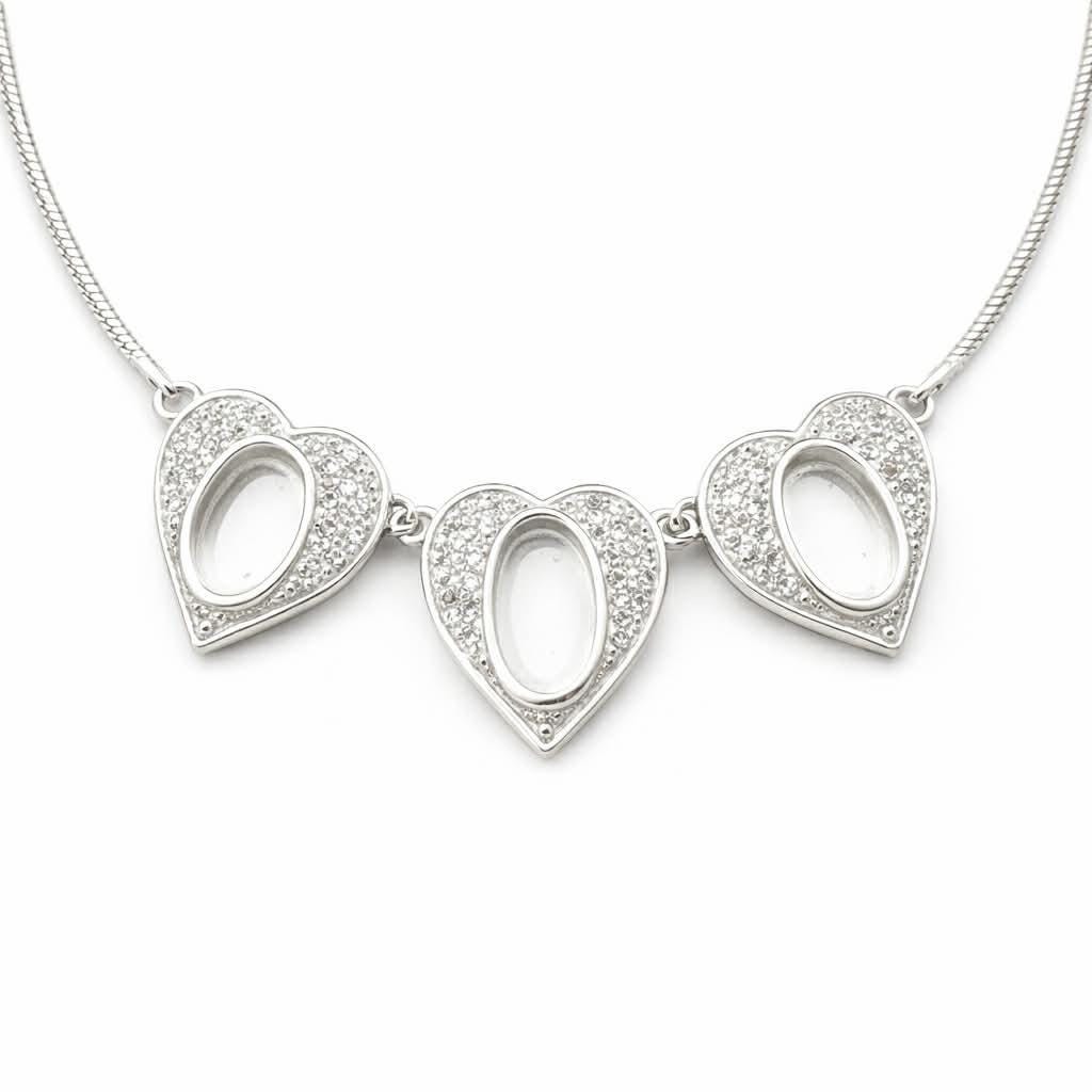 Personalised Memorial Bracelet for Loved One or Pet – Three Heart Sterling Silver Keepsake