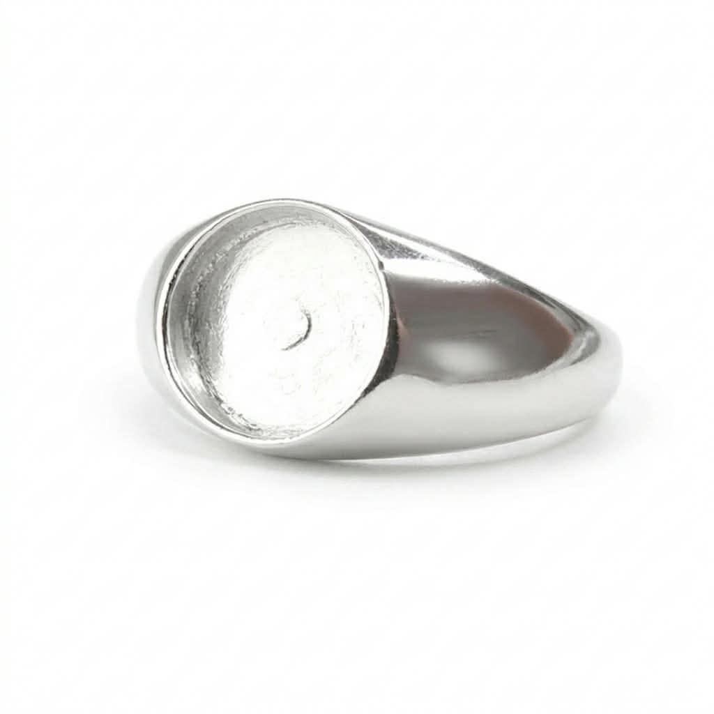 Personalised Cremation Signet Ring - Silver Ashes Keepsake